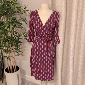 NWT Diane Von Furstenberg DVF cotton and silk wrap dress